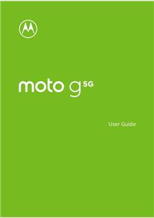 Motorola Moto G 5G manual. Smartphone Instructions.