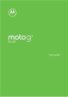 Motorola Moto G7 Play manual. Smartphone Instructions.