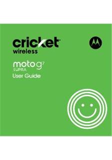 Motorola G7 Supra manual. Smartphone Instructions.