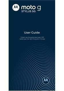 Motorola Moto G Stylus 5G manual. Smartphone Instructions.