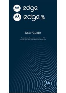 Motorola Edge 5G UW manual. Smartphone Instructions.