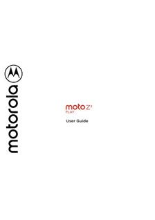Motorola Moto Z3 Play manual. Smartphone Instructions.