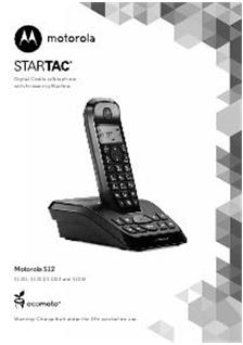 Motorola S1211 manual. Smartphone Instructions.