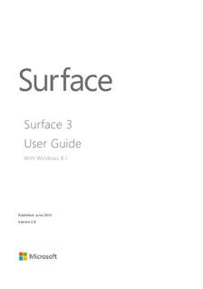 Microsoft Surface 3 manual. Smartphone Instructions.