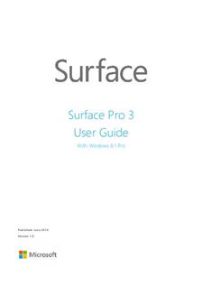 Microsoft Surface Pro 3 manual. Smartphone Instructions.