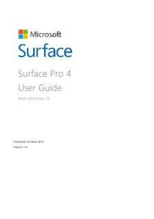 Microsoft Surface Pro 4 manual. Smartphone Instructions.