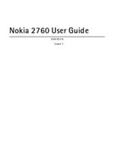 Nokia 2760 manual. Smartphone Instructions.