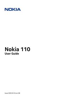 Nokia 110 manual. Smartphone Instructions.