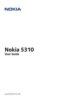 Nokia 5310 manual. Smartphone Instructions.