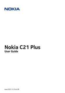 Nokia C21 Plus manual. Smartphone Instructions.