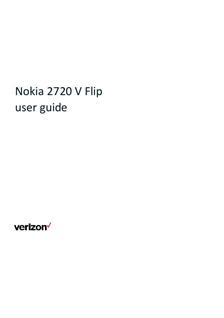 Nokia 2720 V Flip manual. Smartphone Instructions.