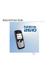 Nokia 2610 manual. Smartphone Instructions.