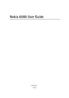 Nokia 6080 manual. Smartphone Instructions.