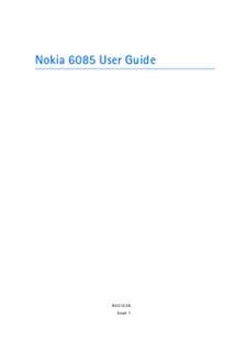 Nokia 6085 manual. Smartphone Instructions.