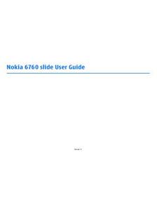 Nokia 6760 Slide manual. Smartphone Instructions.