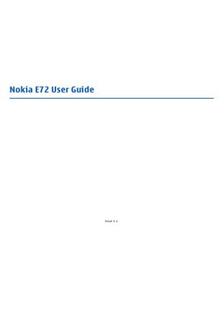 Nokia E72 manual. Smartphone Instructions.