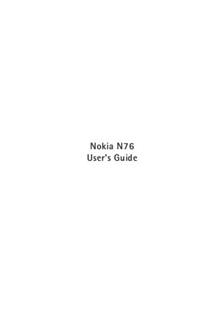 Nokia N76 manual. Smartphone Instructions.