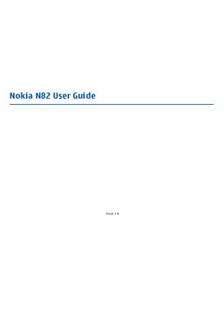 Nokia N82 manual. Smartphone Instructions.