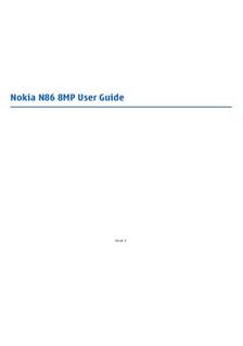 Nokia N86 manual. Smartphone Instructions.