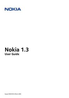 Nokia 1.3 manual. Smartphone Instructions.