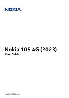 Nokia 105 4G 2023 manual. Smartphone Instructions.