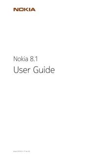 Nokia 8.1 manual. Smartphone Instructions.