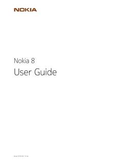 Nokia 8 manual. Smartphone Instructions.