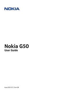 Nokia G 50 manual. Smartphone Instructions.