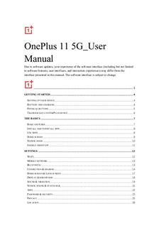 OnePlus 11 5G manual. Smartphone Instructions.