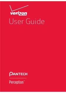 Pantech Perception manual. Smartphone Instructions.