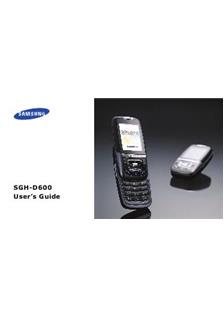 Samsung D600E manual. Smartphone Instructions.
