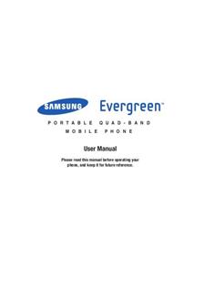Samsung Evergreen manual. Smartphone Instructions.