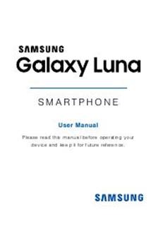 Samsung Galaxy Luna manual. Smartphone Instructions.