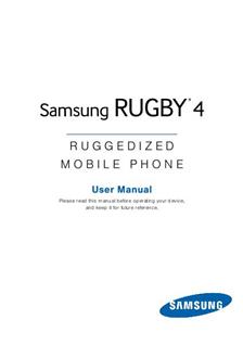 Samsung Rugby 4 manual. Smartphone Instructions.