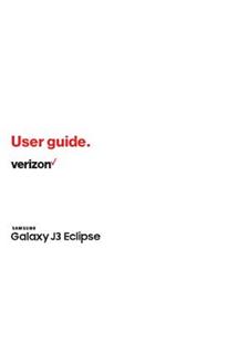 Samsung Galaxy J3 Eclipse manual. Smartphone Instructions.