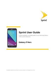 Samsung Galaxy S7 Perx manual. Smartphone Instructions.