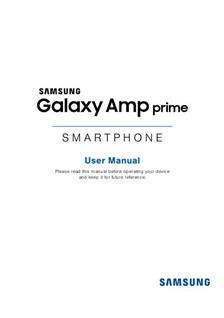 Samsung Galaxy Amp Prime manual. Smartphone Instructions.