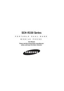 Samsung SCH-R330 manual. Smartphone Instructions.