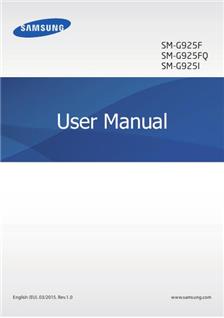 Samsung Galaxy S6 Edge manual. Smartphone Instructions.