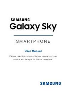 Samsung Galaxy Sky manual. Smartphone Instructions.