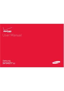 Samsung Intensity lll manual. Smartphone Instructions.