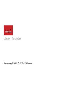 Samsung Galaxy Core Prime manual. Smartphone Instructions.