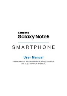 Samsung Galaxy Note 5 manual. Smartphone Instructions.