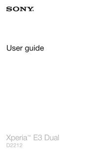 Sony Xperia E3 Dual manual. Smartphone Instructions.