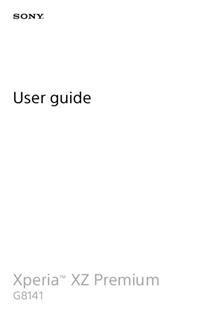 Sony Xperia XZ Permium manual. Smartphone Instructions.